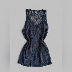 Seductions Black Lace Tank Top